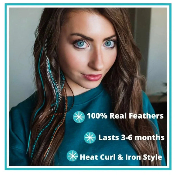 Hair Feather Extension Kit - Includes Feathers, Tools, and Accessories main image 10